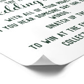 洗濯ばさみブライダルシャワーを入れる ポスター (角)