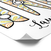 洗濯ばさみランドリールームウォールアート ポスター (角)