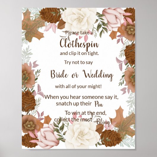 洗濯ばさみ ボヘミア オータム シャワー ゲーム サイン (正面)