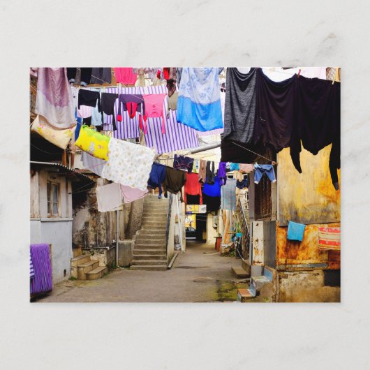 洗濯ぶら下がったは乾く ポストカード (正面)