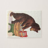 洗濯をしているテディー・ベア ジグソーパズル (横)