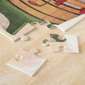 洗濯をしているテディー・ベア ジグソーパズル (側面)