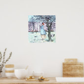 洗濯をしている女性 ポスター (キッチン)