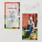 洗濯を干す女性 名刺 (正面/裏面)