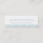 洗濯サービスミントの振動ラベル/名刺 スキニー名刺 (裏面)