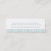 洗濯サービスミントの振動ラベル/名刺 スキニー名刺 (裏面)