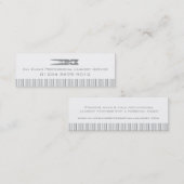 洗濯サービス灰色の振動ラベル/名刺 スキニー名刺 (正面/裏面)