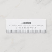 洗濯サービス灰色の振動ラベル/名刺 スキニー名刺 (正面)