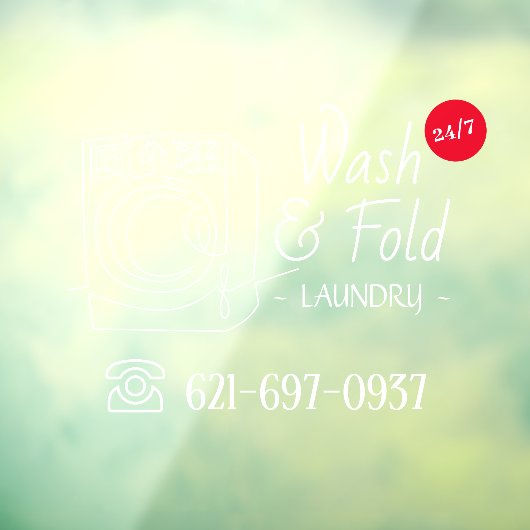 洗濯サービス窓用シール ウィンドウサイン (シート3)