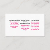 洗濯サービス 名刺 (裏面)