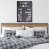 洗濯スケジュールのサイン キャンバスプリント (インサイチュ (寝室))