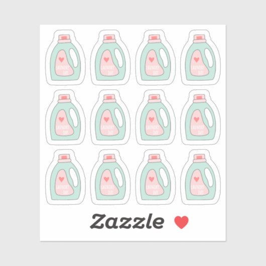 洗濯デー洗剤 掃除当番 リマインダー シール (シート)