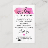 洗濯モダン指示衣類シャ気にツ 名刺 (正面)