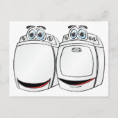 洗濯乾燥機の漫画 ポストカード (正面)