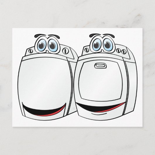 洗濯乾燥機の漫画 ポストカード (正面)