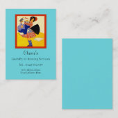 洗濯及びアイロンをかけるサービス 名刺 (正面/裏面)