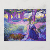 洗濯女の絵画、ファインアート ポストカード (正面)