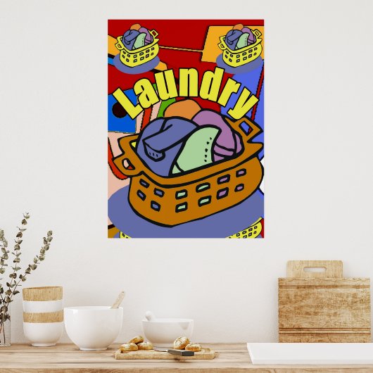 洗濯室かご ポスター (キッチン)