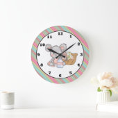 洗濯室のマウスの壁掛け時計 ラージ壁時計 (ホーム)