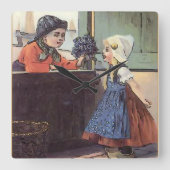 洗濯室の時計 スクエア壁時計 (正面)