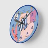 洗濯室の時計 ラウンド壁時計 (傾斜)