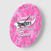 洗濯室は個人化なります ラージ壁時計 (傾斜)