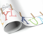 洗濯室ぶら下がったズ ラッピングペーパー (ロールコーナー)