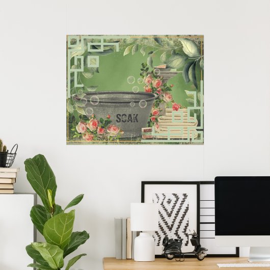 洗濯室を浸す ポスター (ホームオフィス)