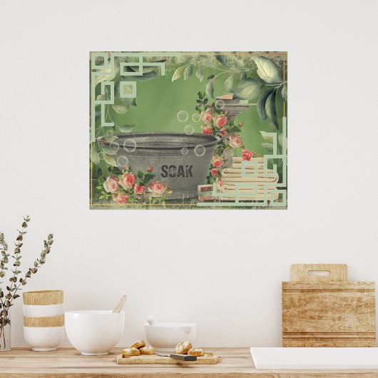 洗濯室を浸す ポスター (キッチン)