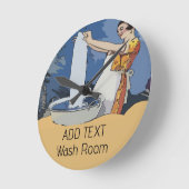 洗濯室時計 ラウンド壁時計 (傾斜)