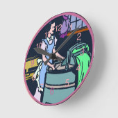 洗濯室時計 ラウンド壁時計 (傾斜)