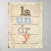 洗濯室標識 ポスター (正面)