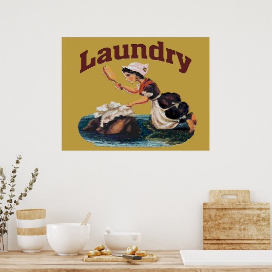 洗濯室標識 ポスター (キッチン)