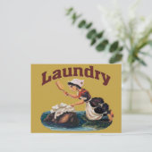 洗濯室標識 ポストカード (スタンド正面)