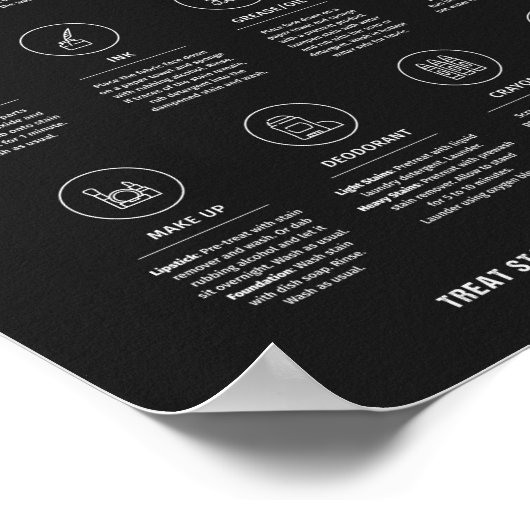 洗濯室汚れ除去指示ガイドチョーク ポスター (角)