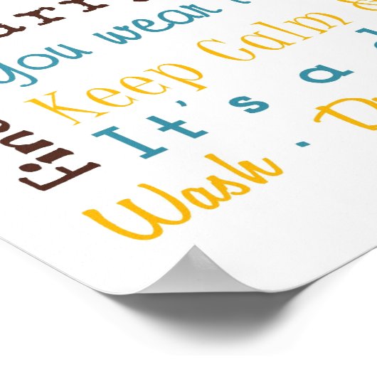 洗濯室規則 ポスター (角)