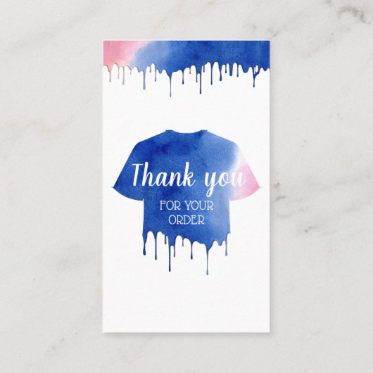 洗濯指気に示アパレル衣料店 名刺 (裏面)