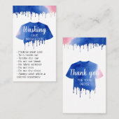 洗濯指気に示アパレル衣料店 名刺 (正面/裏面)