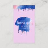 洗濯指気に示アパレル衣料薄紫 名刺 (裏面)