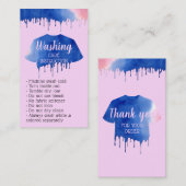 洗濯指気に示アパレル衣料薄紫 名刺 (正面/裏面)