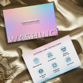 洗濯指示ホログラフィック気に衣料 名刺