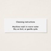 洗濯指示付きクロシェ・ギフトラベル (裏面)