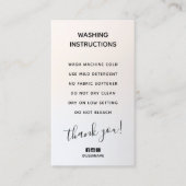 洗濯指示名刺 名刺 (正面)