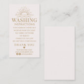 洗濯指示日付き衣料気にシャツ 名刺 (正面/裏面)