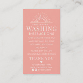 洗濯指示日付き衣料気にシャツ 名刺