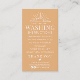 洗濯指示日付き衣料気にシャツ 名刺