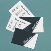 洗濯指示白黒グレイありがとうBU 名刺