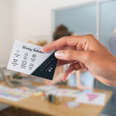 洗濯指示白黒グレイありがとうBU 名刺