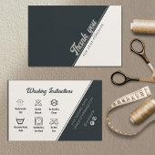 洗濯指示白黒グレイありがとうBU 名刺