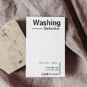 洗濯指示Tシャツブ気にロとホワイト 名刺